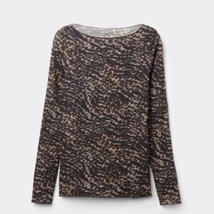 Animal Print Long Sleeve Top